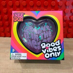 NEW! NEEDOH GROOVE IS IN THE HEART PURPLE GLITTER GOOD VIBES ONLY